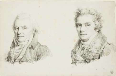Self-Portrait in a Dark Cloth Coat and Self-Portrait in a Fur-Collared Coat, c. 1817.