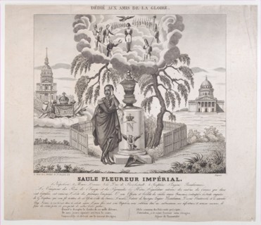 Saule Pleureur Imperiale with hidden silhouettes of Napoleon and his family, 1830-50.