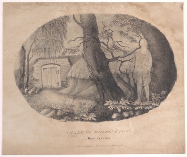 Hidden silhouette of George Washington near his tomb at Mount Vernon, 19th century.
