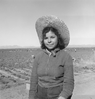 Mexican girl who picks peas for the eastern market. Imperial Valley, California.