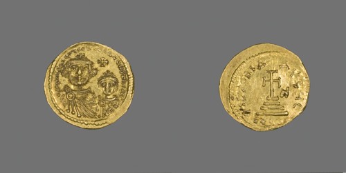 Solidus (Coin) Portraying Heraclius and His Son Heraclius Constantine, 613-616.