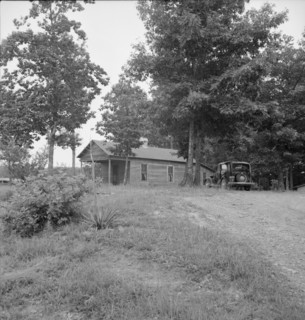 A "shotgun" weatherboard house built in 1925. Person County, North Carolina.
