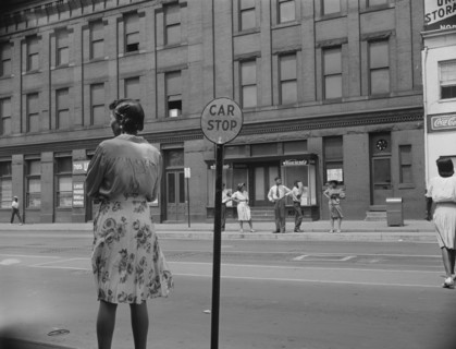 Washington, D.C. Waiting for the street car at 7th and Florida Avenue, N.W..