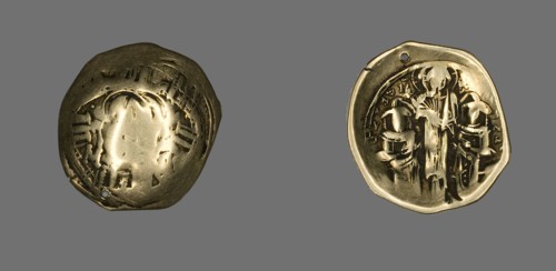 Hyperpyron (Coin) of Andronicus II Palaeologus and Michael IX, 1282-1328.
