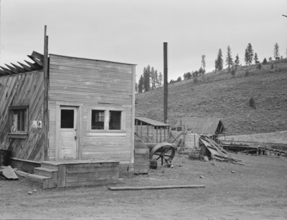 Abandoned sawmill in nearly deserted town. Tamarack, Adams County, Idaho.