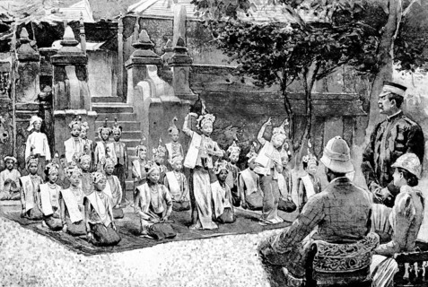 ''A Burmese Ballet; Performed before H.R.H. Prince Albert Victor', 1890.