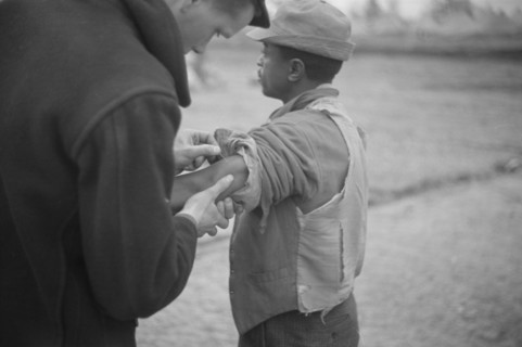 Vaccination in the camp for Negro flood refugees at Marianna, Arkansas.