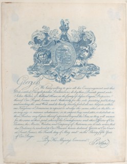 Royal Licence and Copyright for Encyclopaedia Londinesis, 19th century.