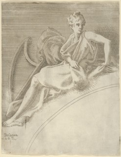 Terpsichore, from the series 'Twelve Muses and Goddesses', ca. 1542-45.