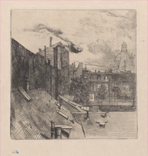 View from the Artist's Window, rue Culture-Sainte-Catherine, ca. 1865.