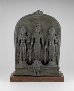 God Vishnu with Lakshmi and Sarasvati, Pala period, 9th/10th century.