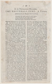 The Whitehall Pump (page from The Westminster Magazine), May 1, 1774.