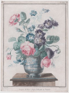 Bouquet of Roses, Larkspur and Convolvulus, mid to late 18th century.