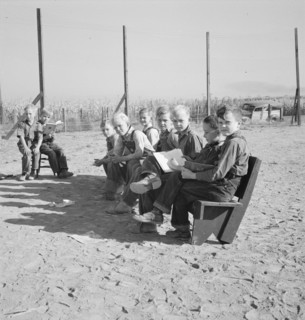 Lincoln Bench School and yard. Near Ontario, Malheur County, Oregon.