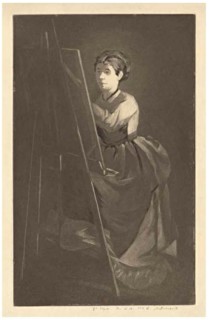 At the Easel – Portrait of the Artist Jeanne Gonzalès, before 1890.