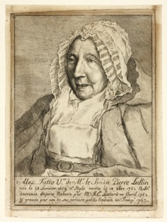 Madame Pierre Lullin-Fatio, 1763, after a drawing dated April 1762.