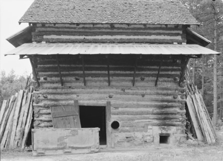 Tobacco barn ready for "putting in". Person County, North Carolina.