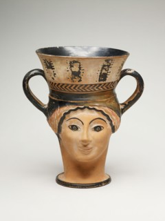 Kantharos (Wine Cup) in the Shape of a Female Head, about 480 BCE.