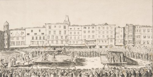An Execution of Seven Boores Rebels in Lintz, June 16, 1636, 1839.