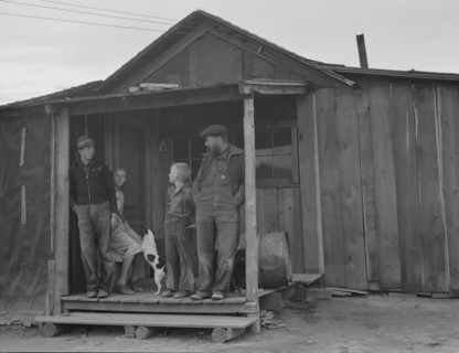 Stump farm family and their present home. Boundary County, Idaho.