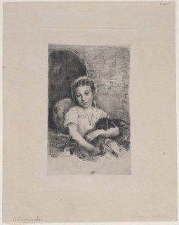 Mlle Chabot, danseuse de l'Opéra, ou Jeune fille au chien, 1888.