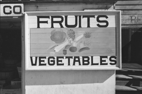 Fruit sign. Beaufort, South Carolina. ['Fruits - Vegetables'].
