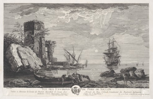 View of the Surroundings of the Port of Toulon, ca. 1750-1800.