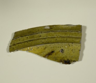 Fragment of a Bowl with Double Molded Rim, 13th-14th century.