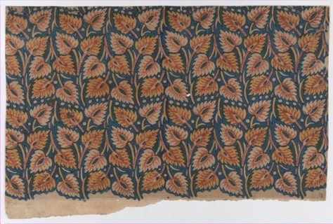 Sheet with overall leaf pattern, late 18th-mid-19th century.