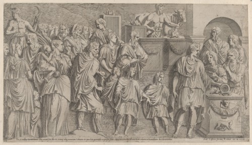 A Sacrifice, copied from a relief on Trajans Column, 1565.