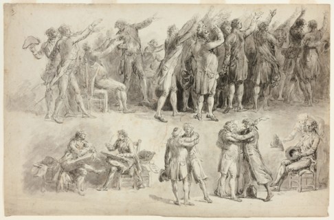 Studies for the Oath of the Tennis Court, 1789/91.