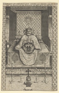 Funeral effigy of Henry IV, King of France, 1610.