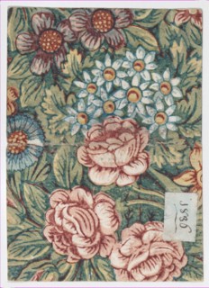 Sheet with an overall floral pattern, ca. 1836.