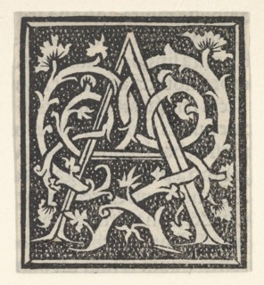 Initial letter A on patterned background, 1520.