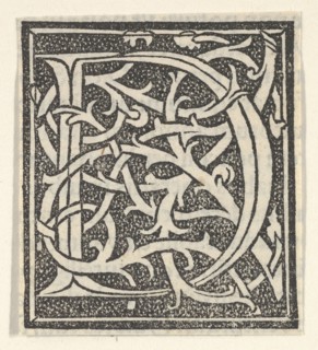 Initial letter D on patterned background, 1520.