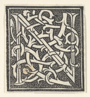 Initial letter N on patterned background, 1520.