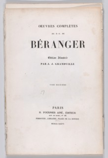 The Complete Works of P.J. de Béranger, 1836.
