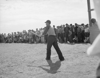 Ball game. Shafter migrant camp. California.