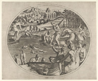 Diana and Her Nymphs Pursuing a Stag, 1547.