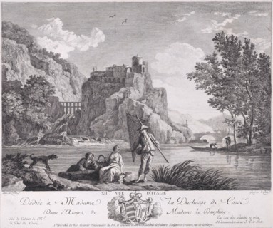XIIeme Vue d'Italie. Le Bas, 18th century.