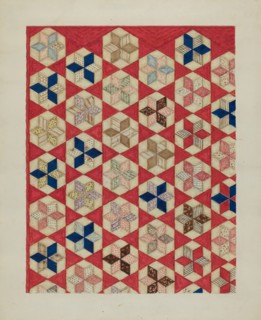 Patchwork Quilt - "Evening Star", c. 1936.