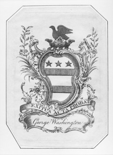 Bookplate of George Washington, 1772.