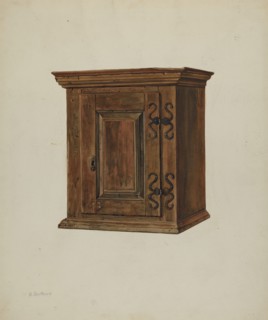 Pa. German Hanging Cupboard, c. 1938.