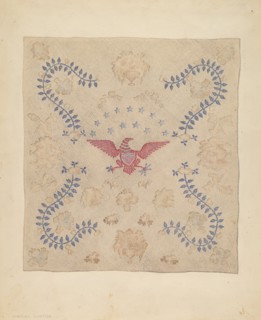 Eagle and Stars Bedspread, 1935/1942.