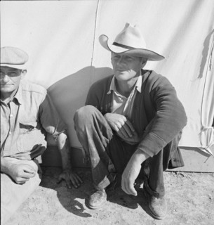 Migrant worker in camp. California.