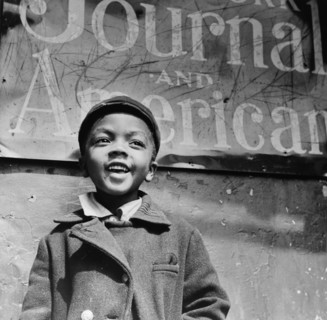 New York, New York. Harlem newsboy.