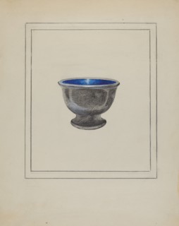 Pewter Salt or Sugar Bowl, c. 1936.