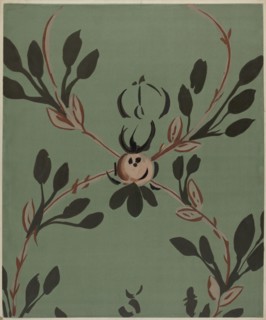 Free Hand Decorated Wall, c. 1940.