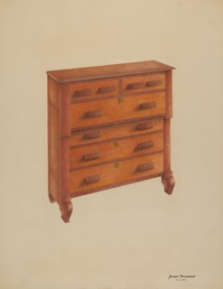 Cherry Chest of Drawers, c. 1941.