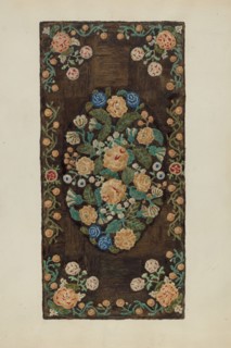 Sewed "Caterpillar" Rug, c. 1937.